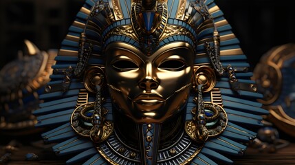 Obraz premium Artistic Cleopatra Statue: Last Pharaoh of Egypt
