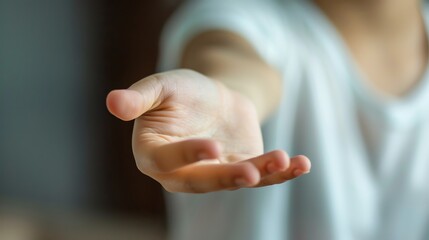 Naklejka premium wallpaper illustration of hand gestures of a mute, deaf person saying something to the person they are talking to