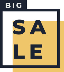 Elegant sale label for business. Simple shape promotion banner. Promo element graphic resource for social media