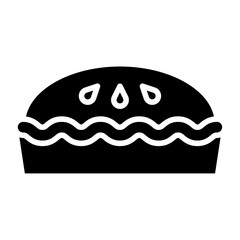 Pie solid icon vector for mobile app, website, logo and presentation design.