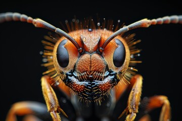 Close-up Portrait of a Red Ant