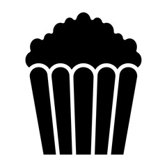 Popcorn solid icon vector for mobile app, website, logo and presentation design.