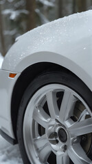 car wheel in snow