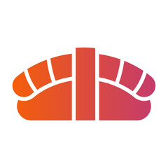 Sushi gradient icon vector for mobile app, website, logo and presentation design.