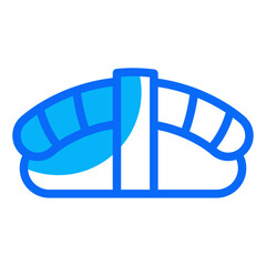 Sushi outline duotone icon vector for mobile app, website, logo and presentation design.