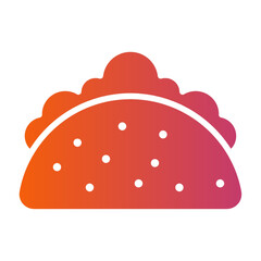 Taco gradient icon vector for mobile app, website, logo and presentation design.