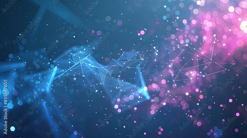 Poster technology particle abstract background