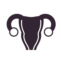 uterus icon, human body anatomy