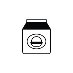 Food Packaging icon design with white background stock illustration