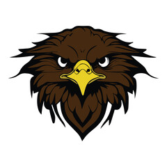 Eagle head brown logo isolated on white background