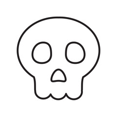 Skull head Icon, anatomy of human body organs