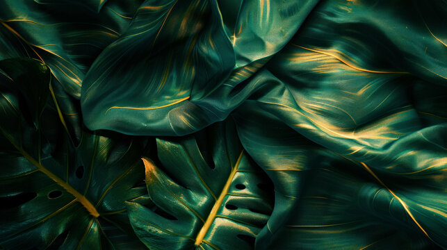 plain wave luxure green of fabric