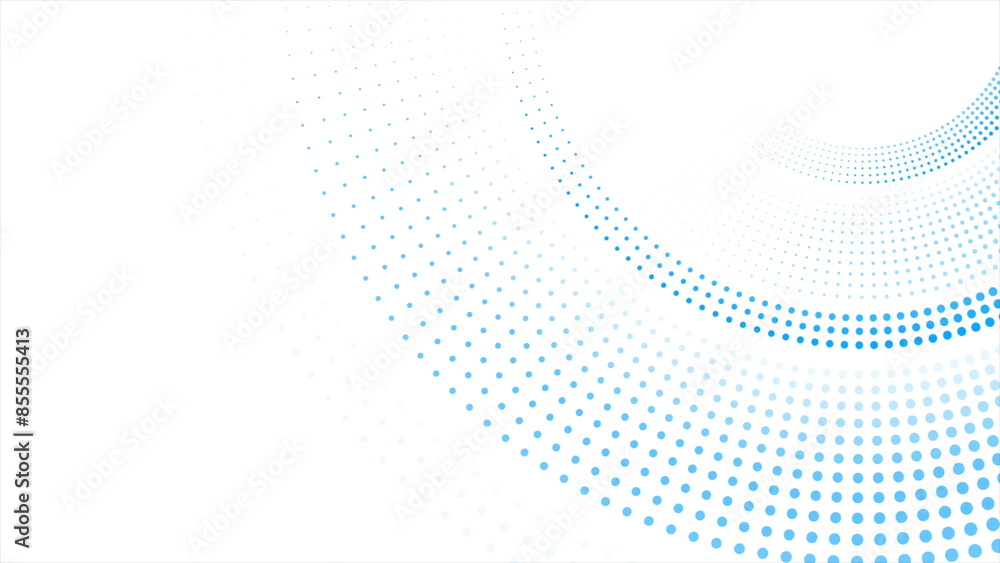 Poster bright blue minimal dotted lines abstract background