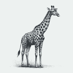 Naklejka premium vector giraffe illustration