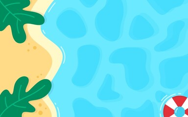 Colorful summer background layout banner design. landscape poster, greeting card, header to website