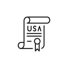 Declaration of Independence icon. Simple Declaration of Independence icon for social media, app, and web design. Vector illustration. 