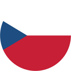 Round Icon flag vector of Czech Republic
