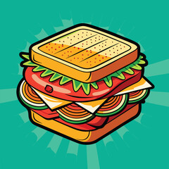 sandwich vector illustration