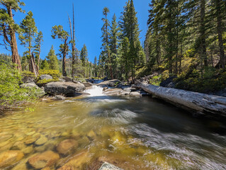 Long exposure of lower bassi falls in Northern california 