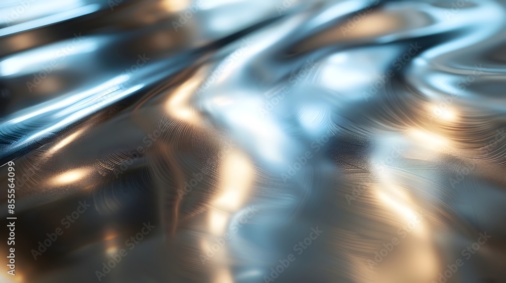 Poster sleek metallic surface with reflective properties for tech gadget mockup background concept and copy