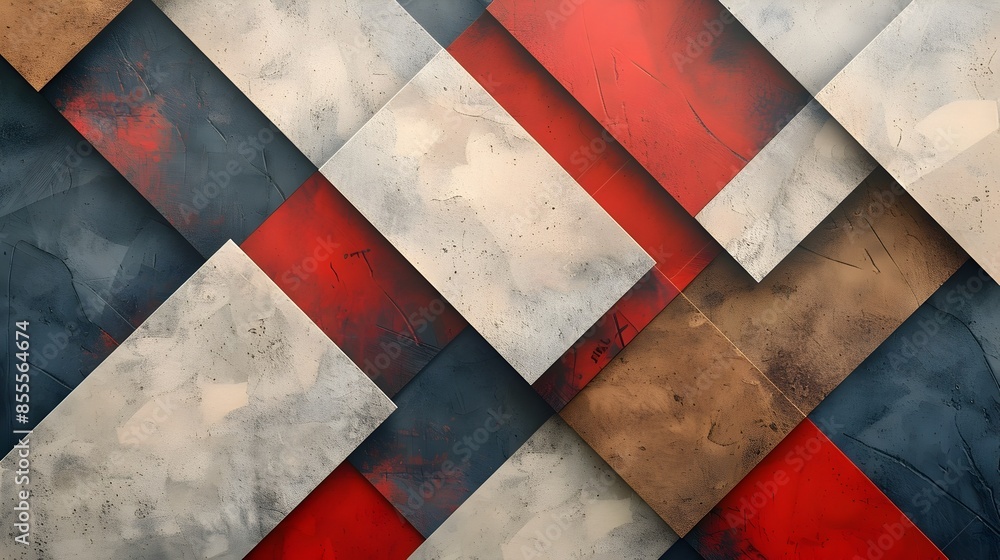 Poster minimalist geometric abstract pattern in muted tones for elegant background concept