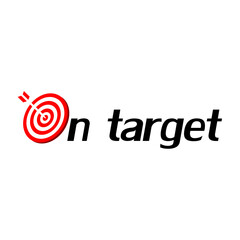 on target lettering with archery dart and bow