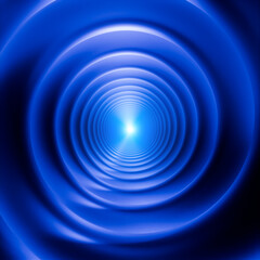 Inside a long spiral like an abstraction. Bright light at the end.