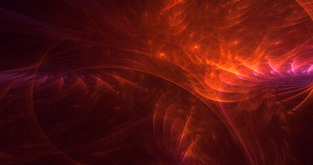 3D manual rendering abstract valentine red fractal light background. Its not AI Generatd illustration.