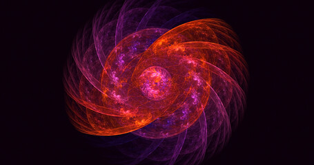 3D manual rendering abstract valentine red fractal light background. Its not AI Generatd illustration.