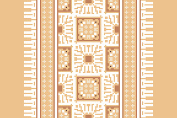 Geometric ethnic oriental ikat pattern traditional Design for background
,carpet,wallpaper,clothing,wrapping,Batik,fabric,Vector illustration.embroidery style.