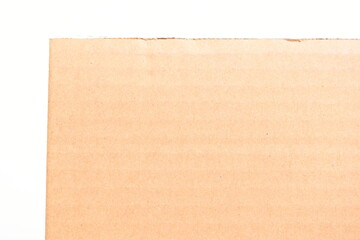 brown cardboard box on white background, recycle material