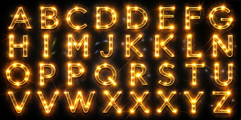 letters, font, latin, alphabet, glowing