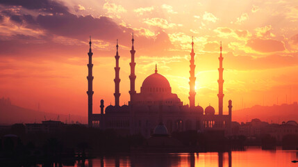 Naklejka premium illustration capture beautiful of mosque