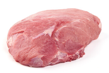 Chilled pork ham, isolated on white background. High resolution image.