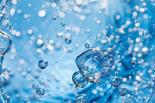 Hydrogen bonds between water molecules and water.