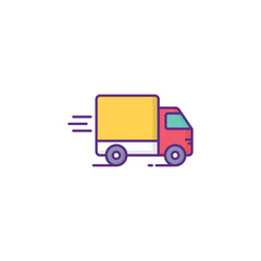 Fast Delivery icon design with white background stock illustration