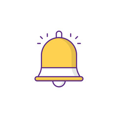Notification Bell icon design with white background stock illustration