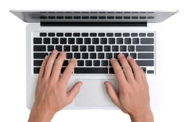 PNG Computer laptop hand electronics.