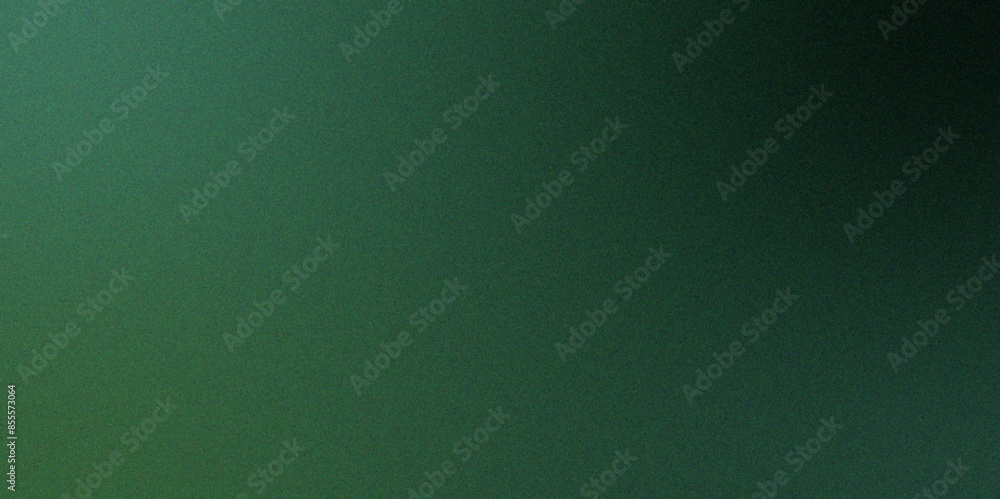 Poster Abstract green grunge on a retro background. Dark green glowing grainy copy space gradient noise texture effect. Grainy glowing light and dark backdrop noise texture.
