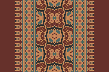 Ethnic pattern vector background. seamless pattern traditional, Design for background, wallpaper, Batik, fabric, carpet, clothing, wrapping, and textile. ethnic pattern Vector illustration.