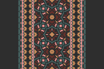 Ethnic pattern vector background. seamless pattern traditional, Design for background, wallpaper, Batik, fabric, carpet, clothing, wrapping, and textile. ethnic pattern Vector illustration.