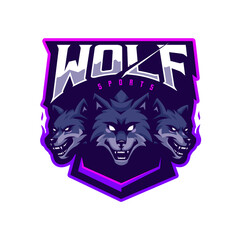 Illustration of Wolves Mascot Logo for Sports and gaming