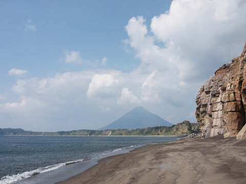 Mount Kaimon Volcano Ibusuki Black Sand Beach