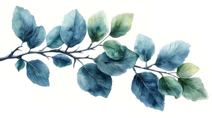 Techno Botany: AI-Created Floral Leaves on White