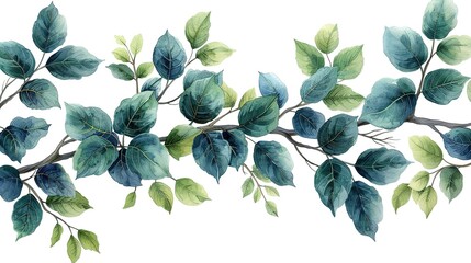Algorithmic Foliage: Summer Branches and Leaves in AI Art
