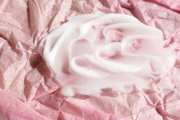 face cream texture on white surface