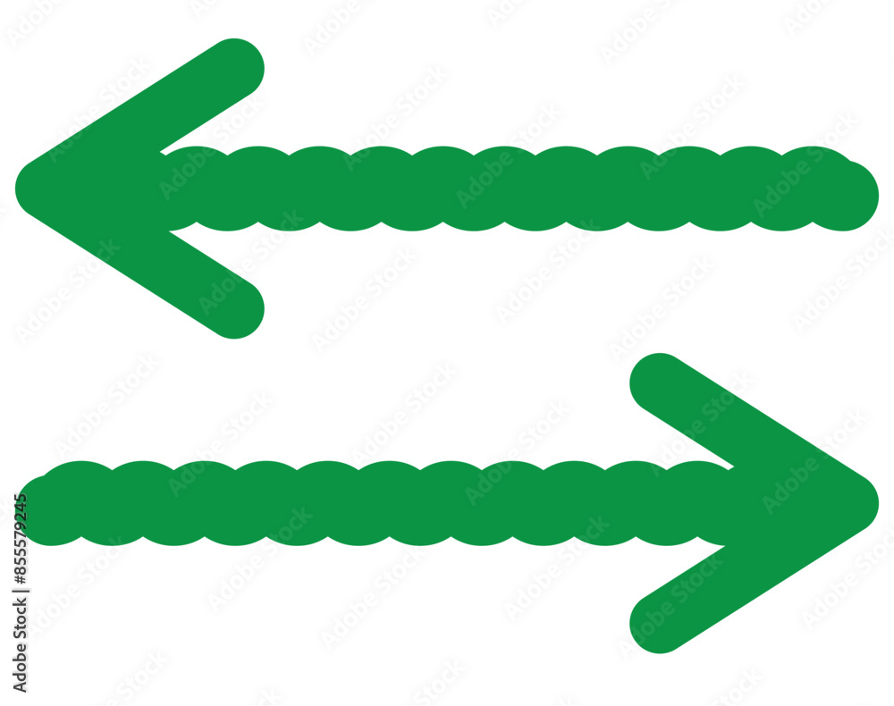 Poster green long arrow to the right . vector, isolated. green arrow isolated on transparency background