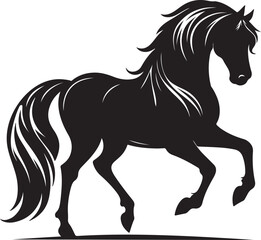 horse silhouette illustration  in vector art