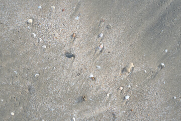 details of sand that were eroded by sea water Along the coast of Thailand