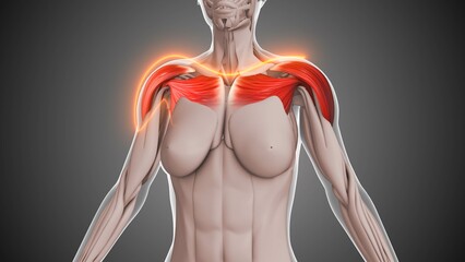 Animation of the shoulder muscles